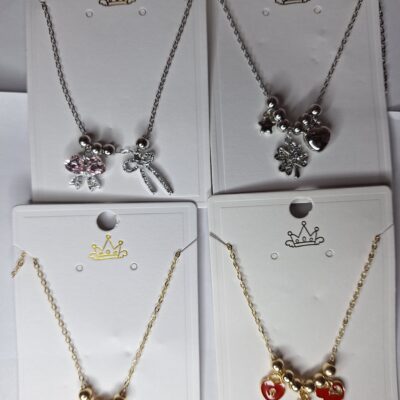 cadena acero quirúrgico  con dijes