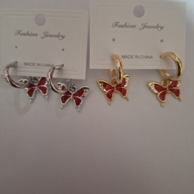 aro argolla mariposa