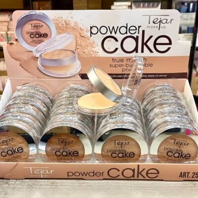 polvo compacto tejar con espejo y esponja