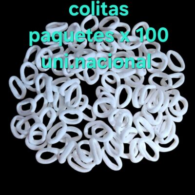 COLITAS NACIONALES BLANCAS X 100 UNIDADES