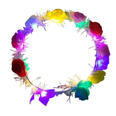 CORONITA DE FLORES LUCES DES X UNIDAD