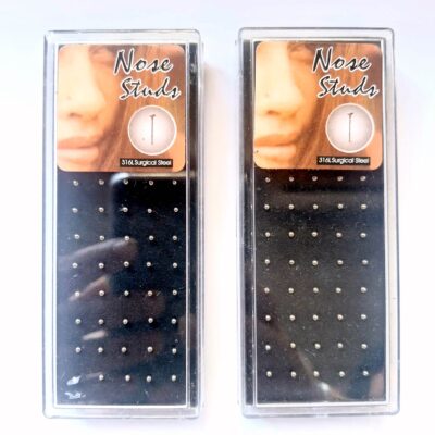 PIERCING ACERO RECTO CON BOLITAS PLATEADA