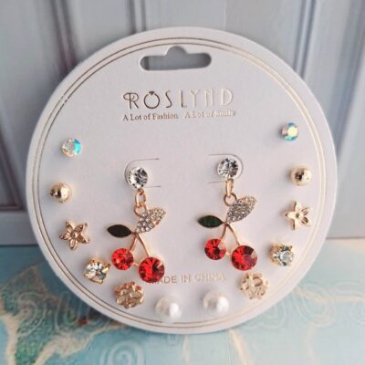 AROS CEREZA  PACK DE 7 PARES